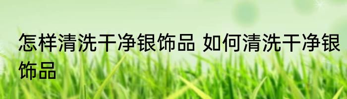 怎样清洗干净银饰品 如何清洗干净银饰品