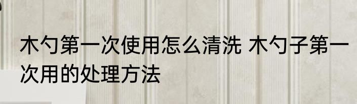 木勺第一次使用怎么清洗 木勺子第一次用的处理方法