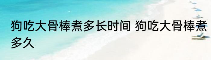 狗吃大骨棒煮多长时间 狗吃大骨棒煮多久