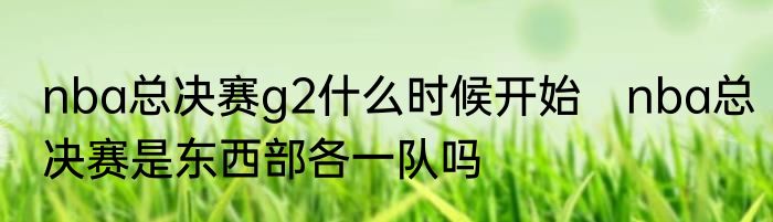 nba总决赛g2什么时候开始　nba总决赛是东西部各一队吗