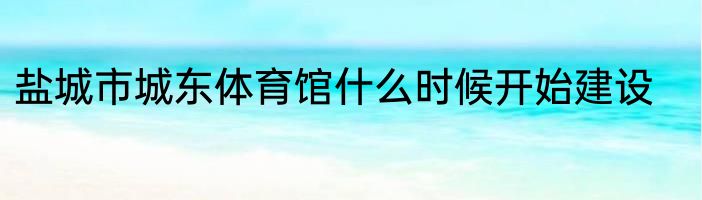 盐城市城东体育馆什么时候开始建设