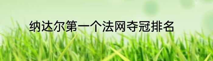 纳达尔第一个法网夺冠排名