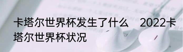卡塔尔世界杯发生了什么　2022卡塔尔世界杯状况