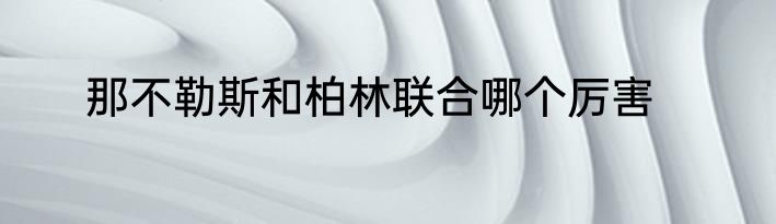 那不勒斯和柏林联合哪个厉害