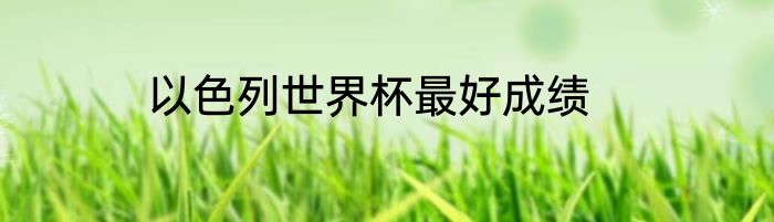 以色列世界杯最好成绩