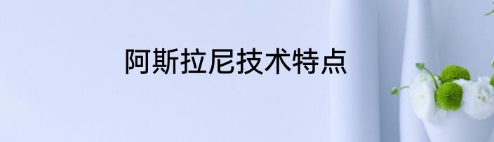 阿斯拉尼技术特点