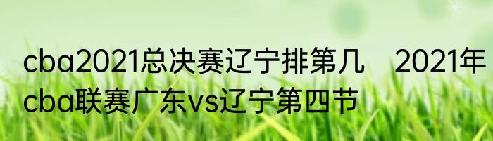 cba2021总决赛辽宁排第几　2021年cba联赛广东vs辽宁第四节