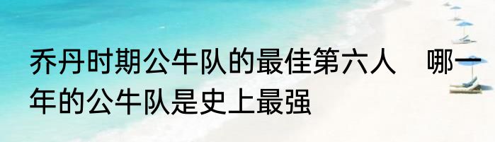 乔丹时期公牛队的最佳第六人　哪一年的公牛队是史上最强
