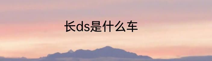 长ds是什么车