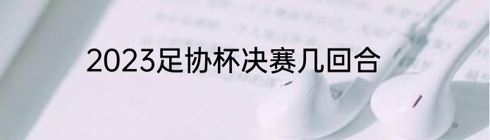 2023足协杯决赛几回合