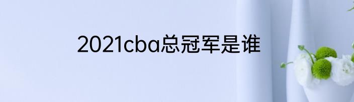 2021cba总冠军是谁