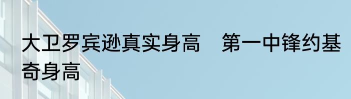 大卫罗宾逊真实身高　第一中锋约基奇身高