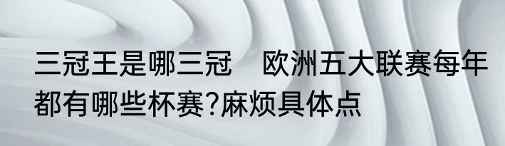 三冠王是哪三冠　欧洲五大联赛每年都有哪些杯赛?麻烦具体点