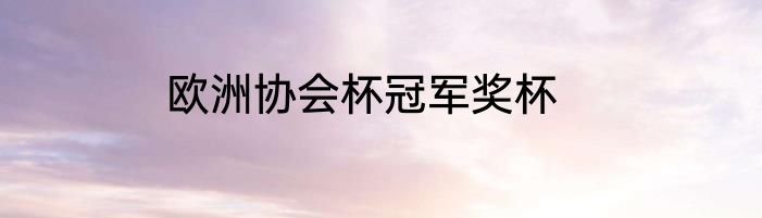 欧洲协会杯冠军奖杯