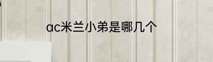 ac米兰小弟是哪几个