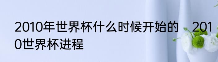 2010年世界杯什么时候开始的　2010世界杯进程