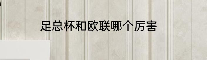 足总杯和欧联哪个厉害