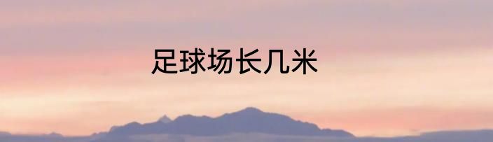 足球场长几米