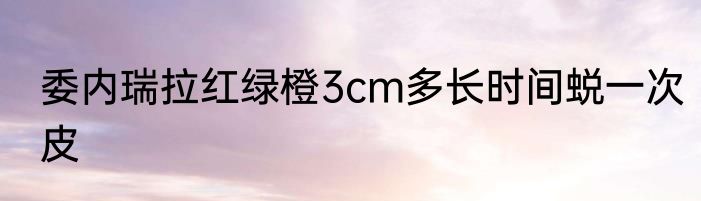 委内瑞拉红绿橙3cm多长时间蜕一次皮