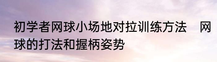 初学者网球小场地对拉训练方法　网球的打法和握柄姿势