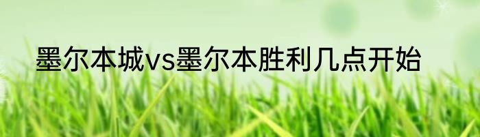 墨尔本城vs墨尔本胜利几点开始