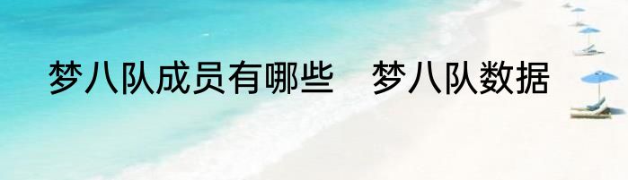 梦八队成员有哪些　梦八队数据
