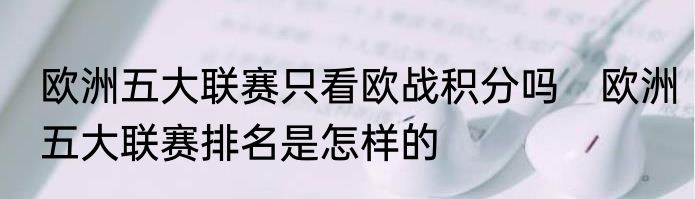 欧洲五大联赛只看欧战积分吗　欧洲五大联赛排名是怎样的