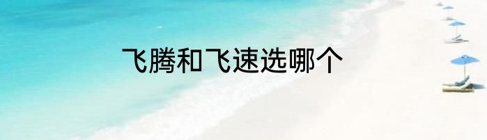 飞腾和飞速选哪个