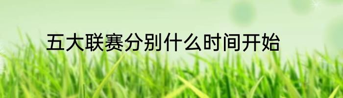 五大联赛分别什么时间开始
