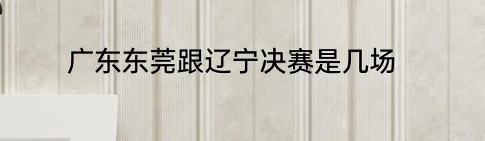 广东东莞跟辽宁决赛是几场