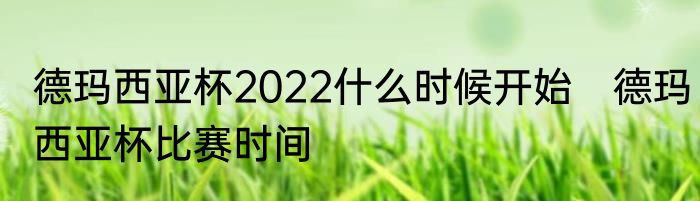 德玛西亚杯2022什么时候开始　德玛西亚杯比赛时间