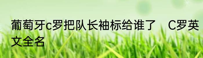 葡萄牙c罗把队长袖标给谁了　C罗英文全名