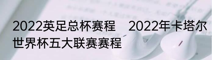 2022英足总杯赛程　2022年卡塔尔世界杯五大联赛赛程