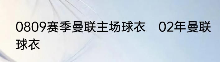 0809赛季曼联主场球衣　02年曼联球衣