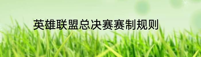 英雄联盟总决赛赛制规则