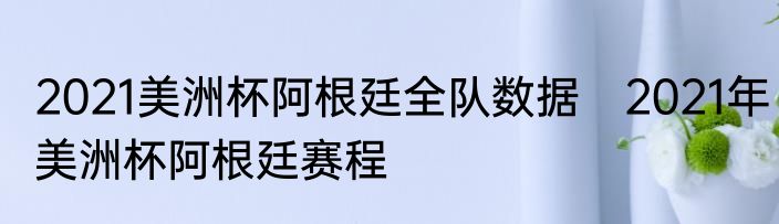 2021美洲杯阿根廷全队数据　2021年美洲杯阿根廷赛程