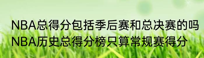 NBA总得分包括季后赛和总决赛的吗　NBA历史总得分榜只算常规赛得分