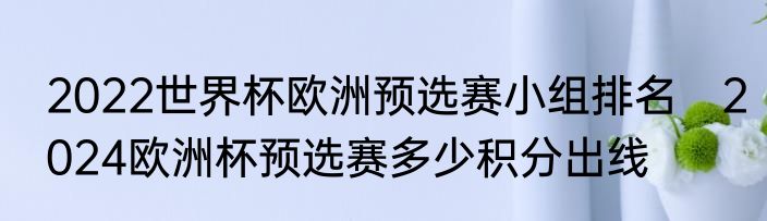 2022世界杯欧洲预选赛小组排名　2024欧洲杯预选赛多少积分出线
