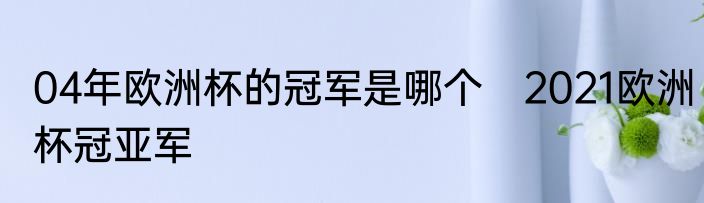04年欧洲杯的冠军是哪个　2021欧洲杯冠亚军
