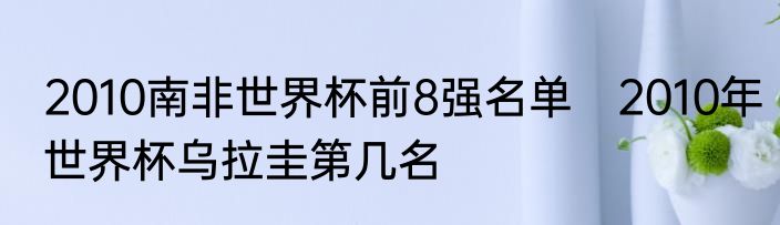 2010南非世界杯前8强名单　2010年世界杯乌拉圭第几名