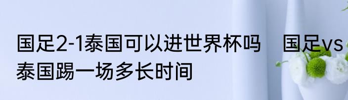国足2-1泰国可以进世界杯吗　国足vs泰国踢一场多长时间