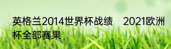 英格兰2014世界杯战绩　2021欧洲杯全部赛果