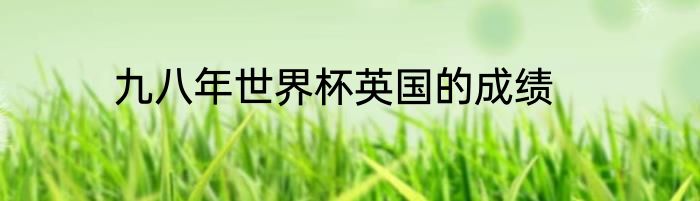 九八年世界杯英国的成绩