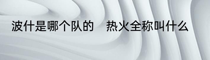 波什是哪个队的　热火全称叫什么