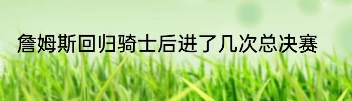 詹姆斯回归骑士后进了几次总决赛