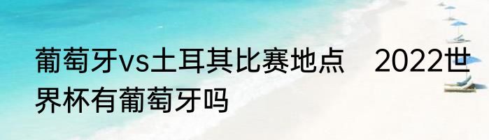 葡萄牙vs土耳其比赛地点　2022世界杯有葡萄牙吗