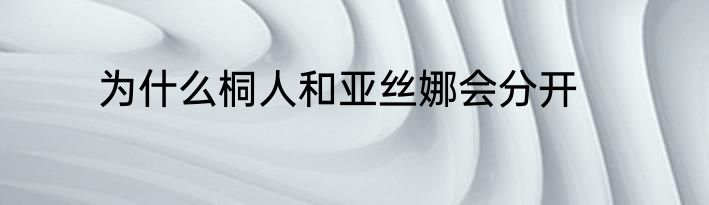 为什么桐人和亚丝娜会分开