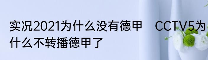 实况2021为什么没有德甲　CCTV5为什么不转播德甲了