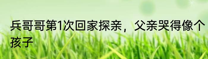 兵哥哥第1次回家探亲，父亲哭得像个孩子