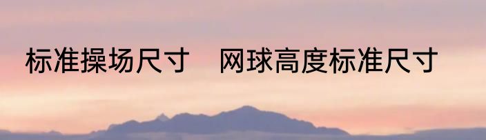 标准操场尺寸　网球高度标准尺寸